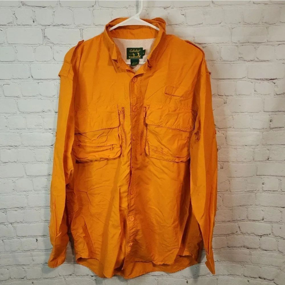 Men's Cabela's Guidewear hunting longsleeve button-down shirt, size LT
